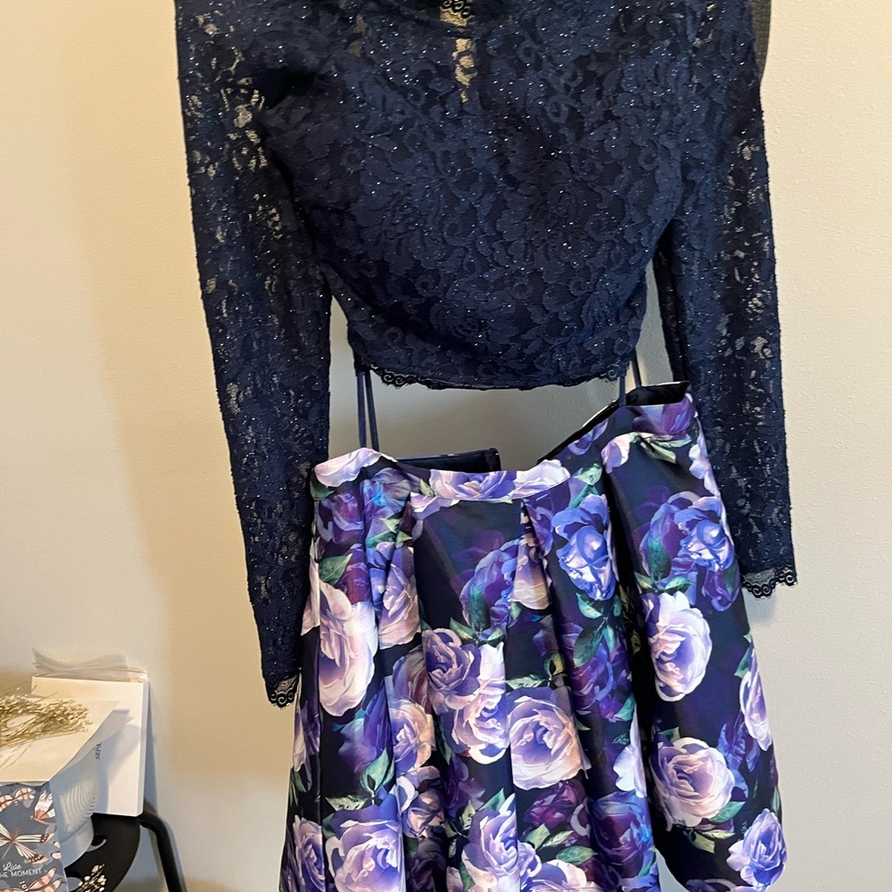 Floral Navy Skirt